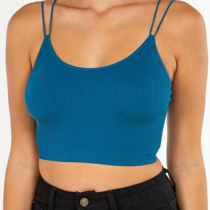 Strappy Ribbed Crop Tank